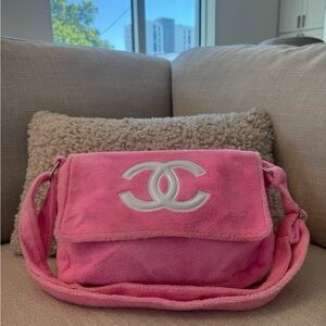 CHANEL Pink Terry Cloth Bag | Beauty VIP Gift | Y2K Barbiecore